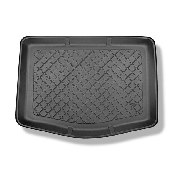 Tapis de coffre adapté pour Ford C-MAX II Monospace (11.2010-06.2019) - bac de coffre - protection de coffre voiture - avec roue de secours à usage temporaire