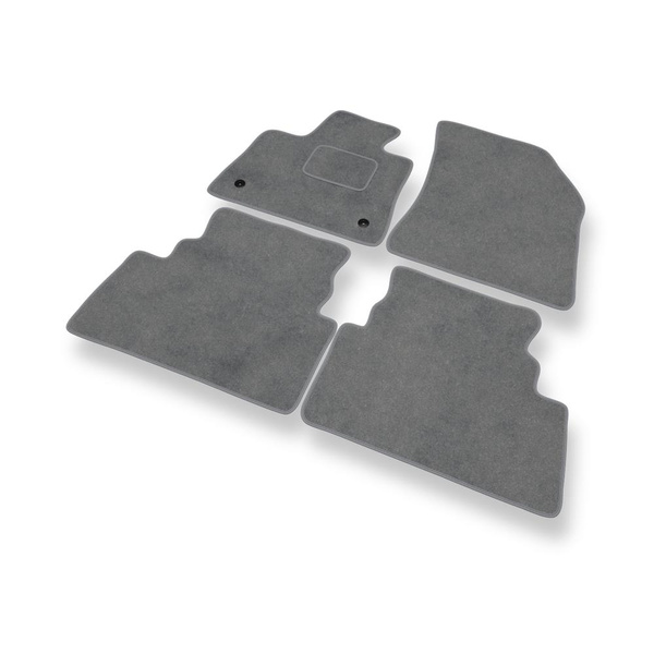 Tapis de Sol Velours adapté pour Opel Grandland X SUV (2017-2021) - Premium tapis de voiture - gris