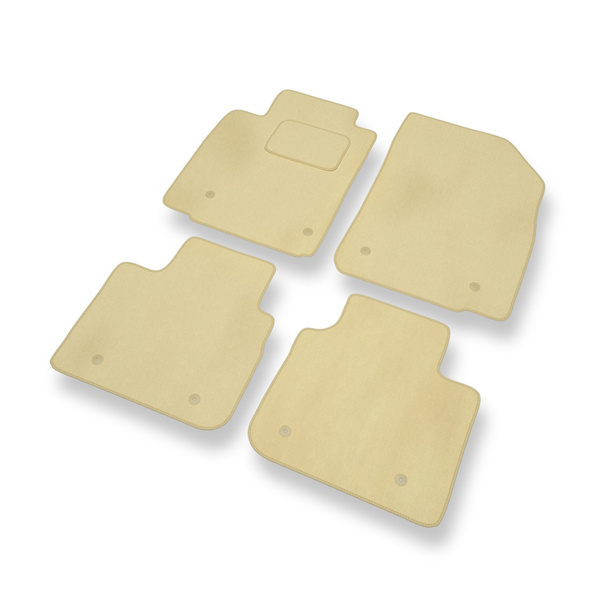 Tapis de Sol Velours adapté pour Lexus LS IV XF40 Berline (2006-2010) - Premium tapis de voiture - beige