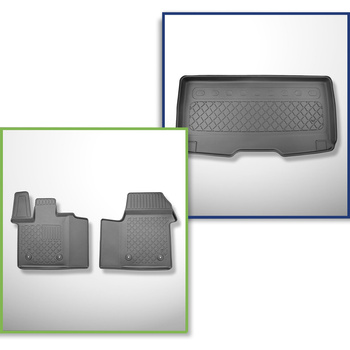 Kit tapis de coffre et tapis de voiture TPE pour: Volkswagen Multivan T7 Van (10