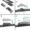 Balais d'essuie-glace de pare-brise adaptés pour BMW 4 F32, F33, F34, F36 Coupé, Gran Coupé, Cabriolet (03.2013-08.2020) - balais plat