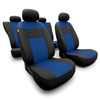 Housses de siège adaptées pour Audi A4 B5, B6, B7, B8, B9 (1995-2024) - housse siege voiture universelles - couverture siege - RSL-BL