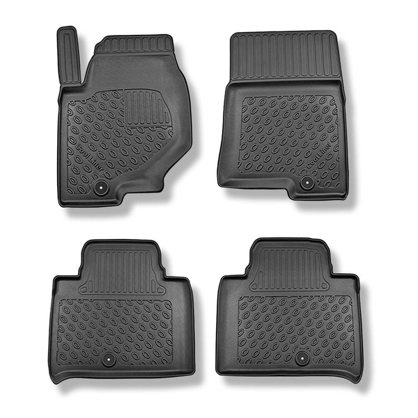 Tapis de sol en TPE adapté pour KGM Musso II Pick-Up (2025-....) - sans la troisième rangée de sièges - tapis de voiture - noir