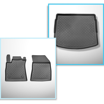Kit tapis de coffre et tapis de voiture TPE pour: Renault Megane IV Estate (09.2