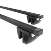 Barres de toit en acier adapté pour Audi A4 B6 Avant (2005-2007) - Porte-Bagages de Voiture noir - rails