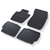 Tapis de sol en caoutchouc adapté pour Ford Mondeo V Hayon, Break, Berline (2014-2021) - tapis de voiture - noir - 4 pcs.