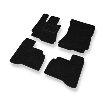 Tapis de Sol Feutres adapté pour Mercedes-Benz Classe S W221 (version courte) (2006-2013) - tapis de voiture - noir