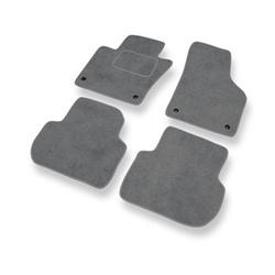 Tapis de Sol Velours adapté pour Volkswagen Jetta VI Berline (2011-2018) - Premium tapis de voiture - gris
