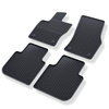Tapis de sol en caoutchouc adapté pour Skoda Kodiaq I SUV (2016-2024) - tapis de voiture - noir - 4 pcs.