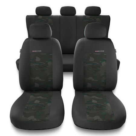 Housses de siège adaptées pour Peugeot 207 (2006-2013) - housse siege voiture universelles - couverture siege - UNE-GR