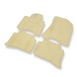 Tapis de Sol Velours adapté pour Hyundai Tucson III SUV (2015-2020) - Premium tapis de voiture - beige