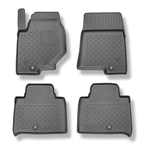 Tapis de sol en TPE adapté pour KGM Rexton II Y400 SUV (2025-....) - sans la troisième rangée de sièges - tapis de voiture - noir
