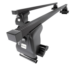 Barres de toit en acier adapté pour Kia Sportage mk II SUV (2004-2009) - Porte-Bagages de Voiture noir - toit normal