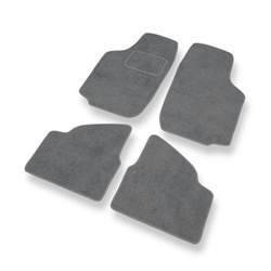 Tapis de Sol Velours adapté pour Opel Corsa C Hayon, Berline, Van (2000-2006) - Premium tapis de voiture - gris