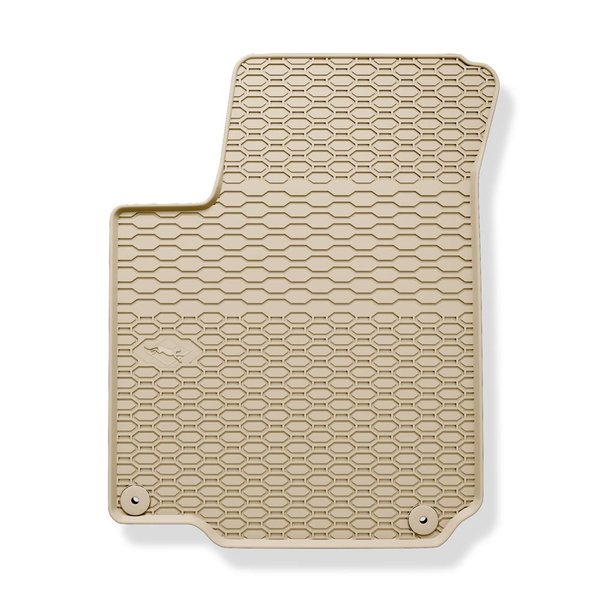 Tapis de sol en caoutchouc adapté pour Volkswagen Bora I Berline, SW (1997-2005) - tapis de voiture - beige - 4 pcs.