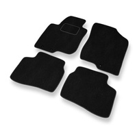 Tapis de Sol Velours adapté pour Kia Ceed I (2006-2012) - Premium tapis de voiture - noir