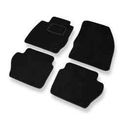 Tapis de Sol Velours adapté pour Ford Fiesta VI Hayon, Van (2008-2012) - Premium tapis de voiture - noir