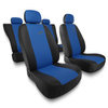 Housses de siège adaptées pour Peugeot 307 I, II (2001-2012) - housse siege voiture universelles - couverture siege - X.R-BL