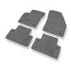 Tapis de Sol Velours adapté pour Volvo S40 II Berline (2004-2012) - Premium tapis de voiture - gris