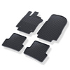 Tapis de sol en caoutchouc adapté pour Renault Captur I (2013-2019) - tapis de voiture - noir