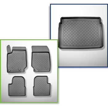 Kit tapis de coffre et tapis de voiture TPE pour: Citroen C4 III Hayon (12.2020-