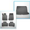 Kit tapis de coffre et tapis de voiture TPE pour: Mercedes-Benz GLC X253 SUV (09.2015-06.2022) - non pour version Plug-in hybride