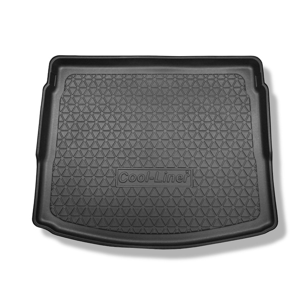 Tapis de coffre adapté pour Renault Megane IV Estate (09.2016-....) - bac de coffre - protection de coffre voiture - coffre supérieur (seuil de chargement plat); plancher amovible en la position la plus basse; non pour E-Tech Plug-in Hybrid