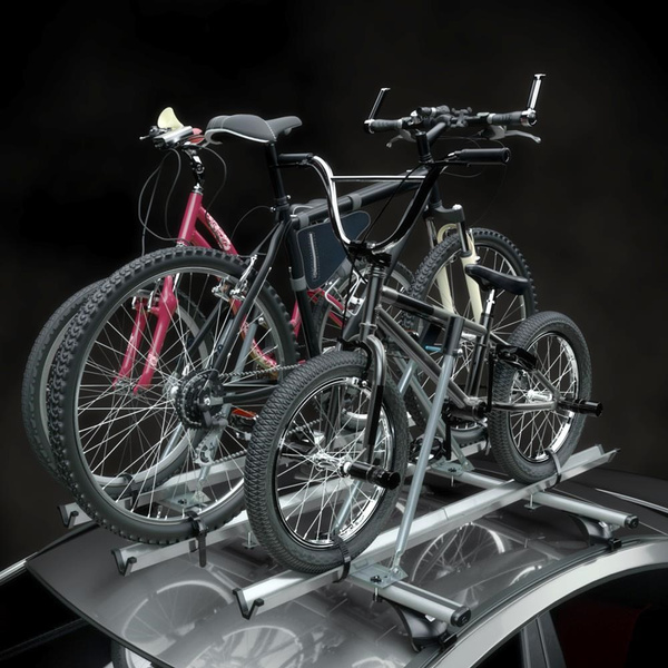 3x Porte-vélo de toit en aluminium - 3xM-42