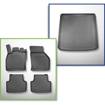 Kit tapis de coffre et tapis de voiture TPE pour: Volkswagen Golf VIII SW (11.20
