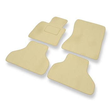 Tapis de Sol Velours adapté pour BMW X5 II E70 (2007-2013) - Premium tapis de voiture - beige