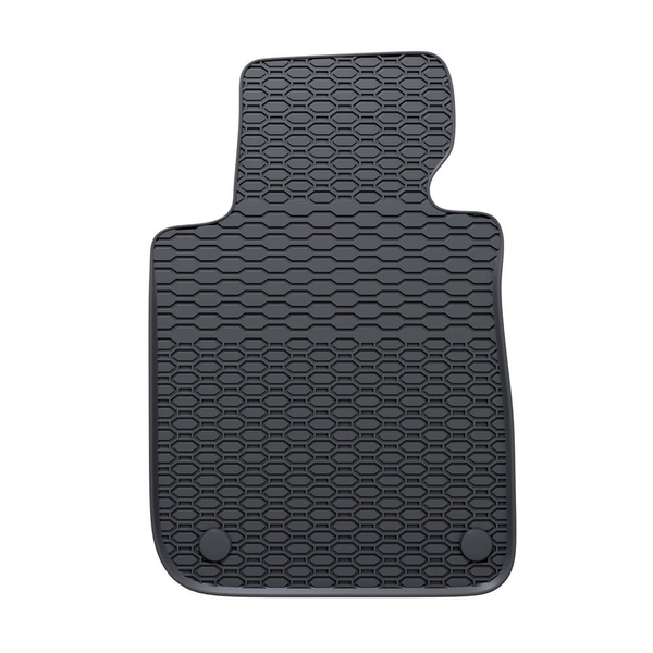 Tapis de sol en caoutchouc adapté pour BMW 1 E82, E87, E88 Coupé, Hayon, Cabriolet (2004-2013) - tapis de voiture - noir - 4 pcs.