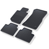 Tapis de sol en caoutchouc adapté pour BMW 3 G20, G21 Berline, Touring (2018-....) - tapis de voiture - noir - 4 pcs.