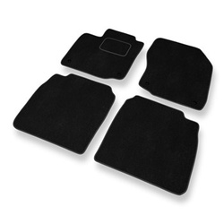 Tapis de Sol Velours adapté pour Honda Civic IX Coupé, Hayon, Berline, Tourer (2012-2017) 3 portes, 5 portes - Premium tapis de voiture - noir