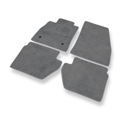 Tapis de Sol Velours adapté pour Ford KA+ Hayon (2016-2021) - Premium tapis de voiture - gris