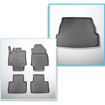 Kit tapis de coffre et tapis de voiture TPE pour: Toyota RAV4 V SUV (01.2019-...