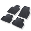 Tapis de sol en caoutchouc adapté pour Volkswagen T-Cross SUV (2018-....) - tapis de voiture - noir - 4 pcs.