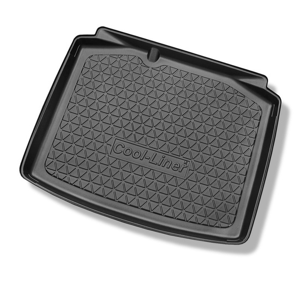 Tapis de coffre adapté pour Skoda Rapid Ambition, Elegance Spaceback (10.2013-03.2019) - bac de coffre - protection de coffre voiture - coffre inférieur (sans / sous le plancher multi-fonctions)