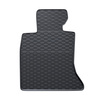 Tapis de sol en caoutchouc adapté pour BMW 5 F10, F11 Berline, Touring (2013-2017) - tapis de voiture - noir - 4 pcs.