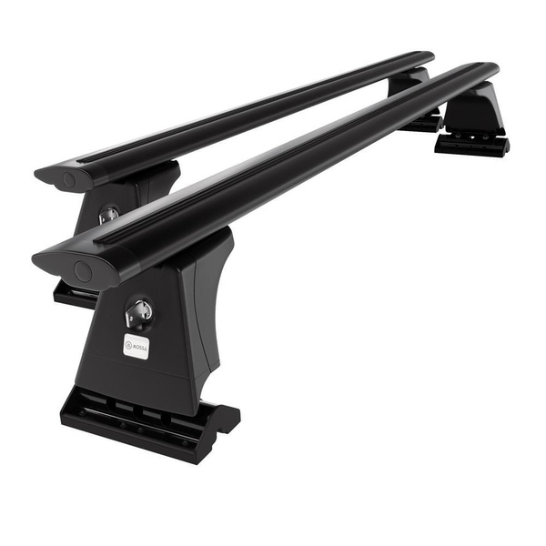 Barres de toit en aluminium adapté pour Citroen C5 Berline (2008-2017) - Porte-Bagages de Voiture noir - points de montage - (suivant le modèle de voiture ils peuvent se situer à différents endroits)