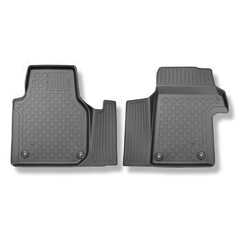 Tapis de sol en TPE adapté pour Volkswagen Crafter II Cargo (03.2017-....) - 2/3 sièges - tapis de voiture - noir