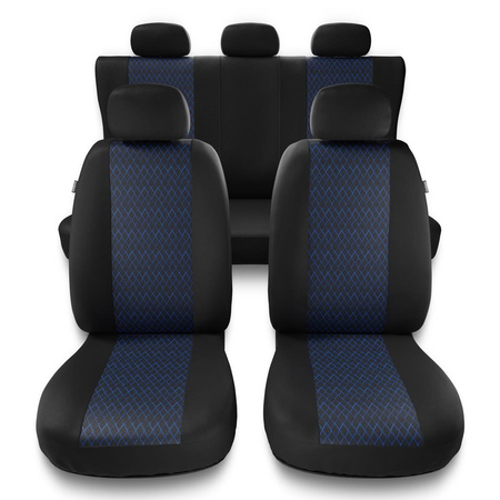 Housses de siège adaptées pour Fiat Qubo (2009-2019) - housse siege voiture universelles - couverture siege - PF-BL