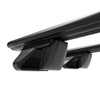 Barres de toit en aluminium adapté pour Audi A6 C5 Avant (1998-2004) - Porte-Bagages de Voiture noir - rails