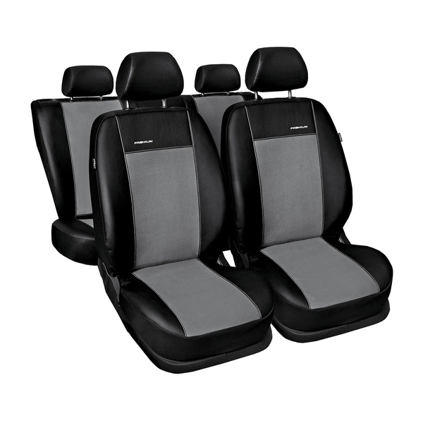 Housses de siège sur mesure adaptées pour Ford Transit Connect II Van (2013-2020) sur deux rangées de sièges - housse siege voiture - couverture siege - gris