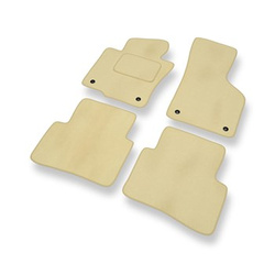 Tapis de Sol Velours adapté pour Volkswagen Passat B6 Berline, SW (2005-2010) - Premium tapis de voiture - beige