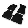 Tapis de Sol Velours adapté pour Audi A8 II D3 Berline (2002-2010) version courte - Premium tapis de voiture - noir