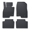 Tapis de sol en caoutchouc adapté pour Mazda 3 III Hayon, Berline (2013-2018) - tapis de voiture - noir - 4 pcs.