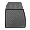 Tapis de sol en TPE adapté pour Ford Puma Crossover (10.2019-....) - aussi pour la version hybride - tapis de voiture - noir