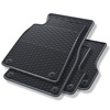 Tapis de sol en caoutchouc adapté pour Audi A6 C7 Avant, Berline (2011-2018) - tapis de voiture - noir - 4 pcs.