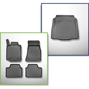 Kit tapis de coffre et tapis de voiture TPE pour: BMW 3 G20, M3 G80 Berline (03.