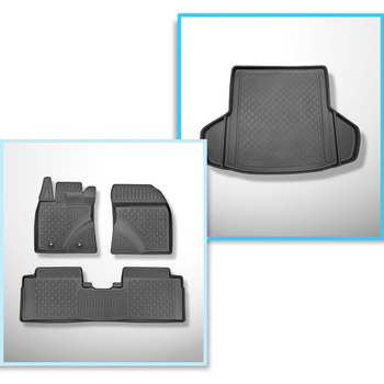 Kit tapis de coffre et tapis de voiture TPE pour: Toyota Avensis III Break (01.2